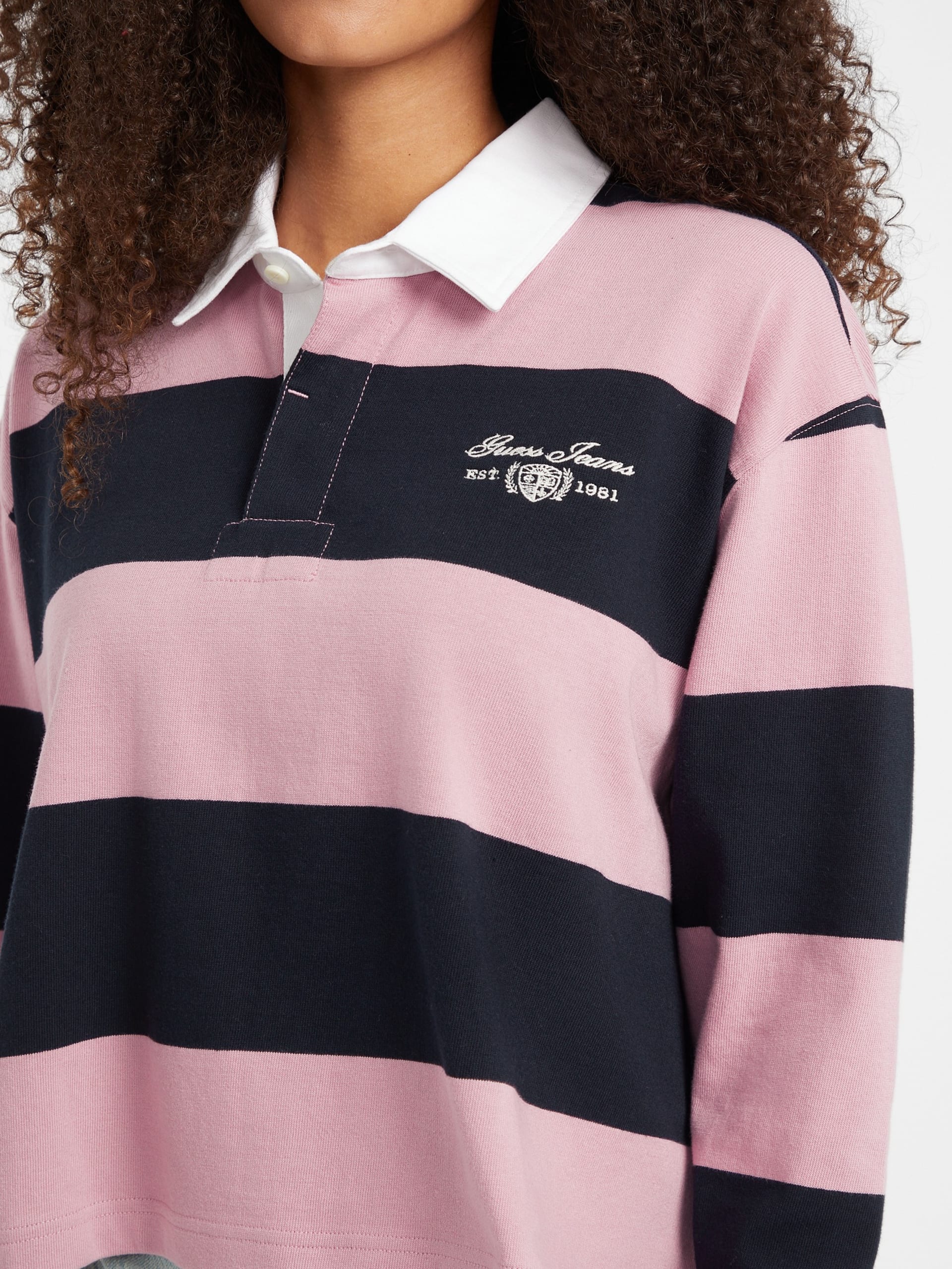 Camisa polo listrada de rugby