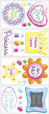 RoomMates Wallsticker Girly Wall