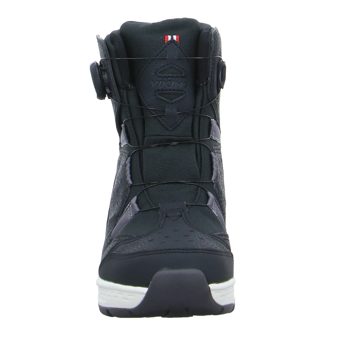 VIKING Jungen- Snowboot Membran Schwarz Textil  Unisex Schneestiefel
