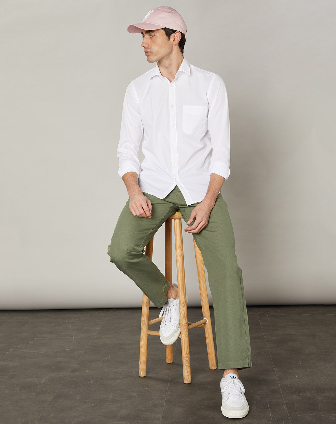 Hartford Chemise slim Storm Pat blanche