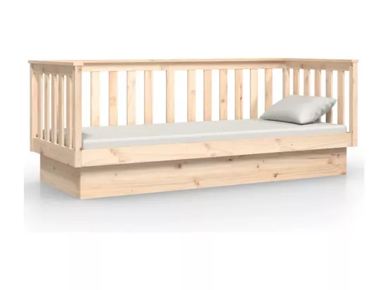 Lit de jour sans matelas 90x190 cm bois de pin massif