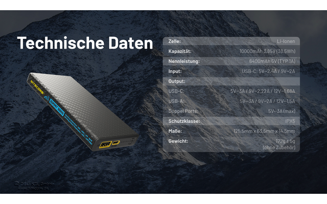 Nitecore Powerbank Summit 10000 mAh