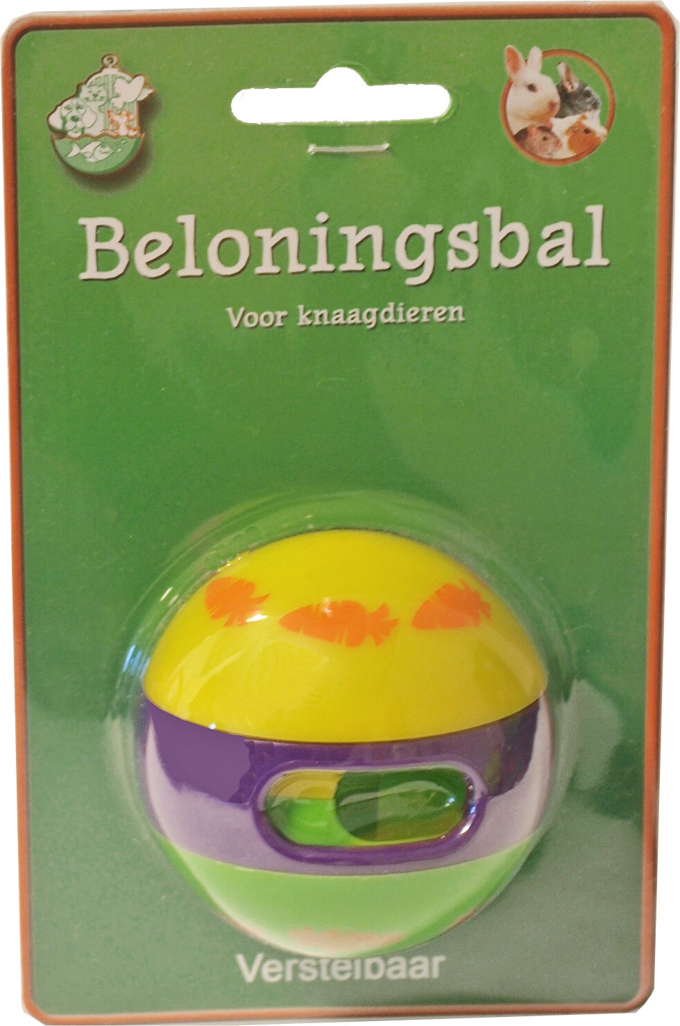 Boon knaagdierenspeelgoed beloningsbal multi 6 cm