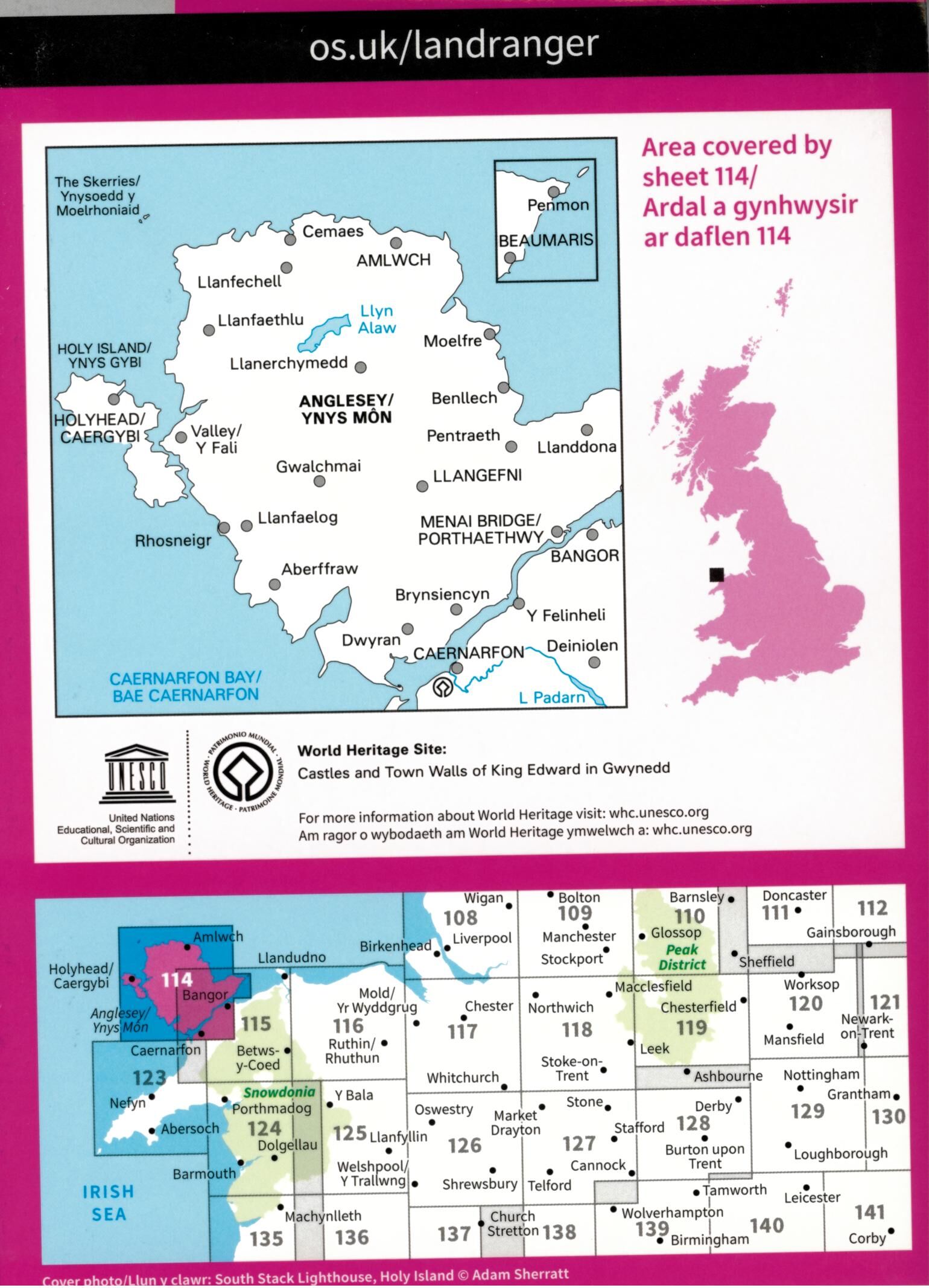 ORDNANCE SURVEY - 114 GB ANGLESEY YNYS MON 1 50 000