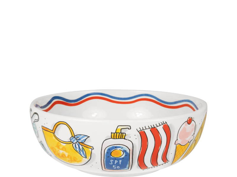 Saladeschaal 24cm La Plage Zomer Icons
