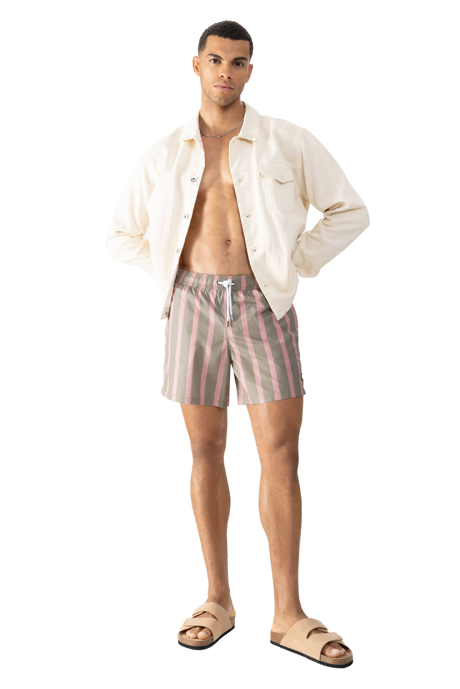 mey| Herren Badeshorts Serie Preppy Lines