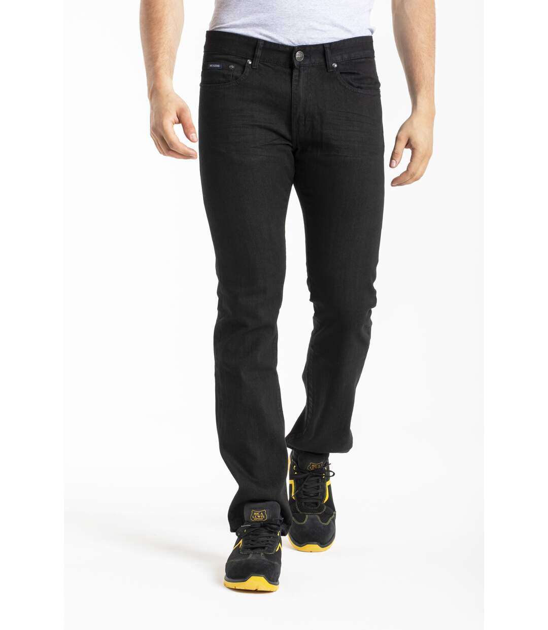 Jeans de travail coton coupe confort noir NOIR