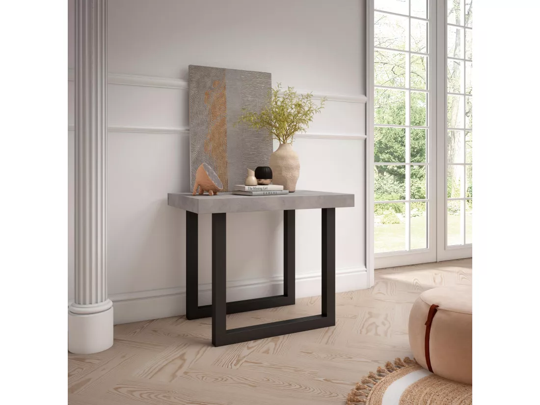 Table console extensible, 300, Pour 14 personnes, Pieds bois massif