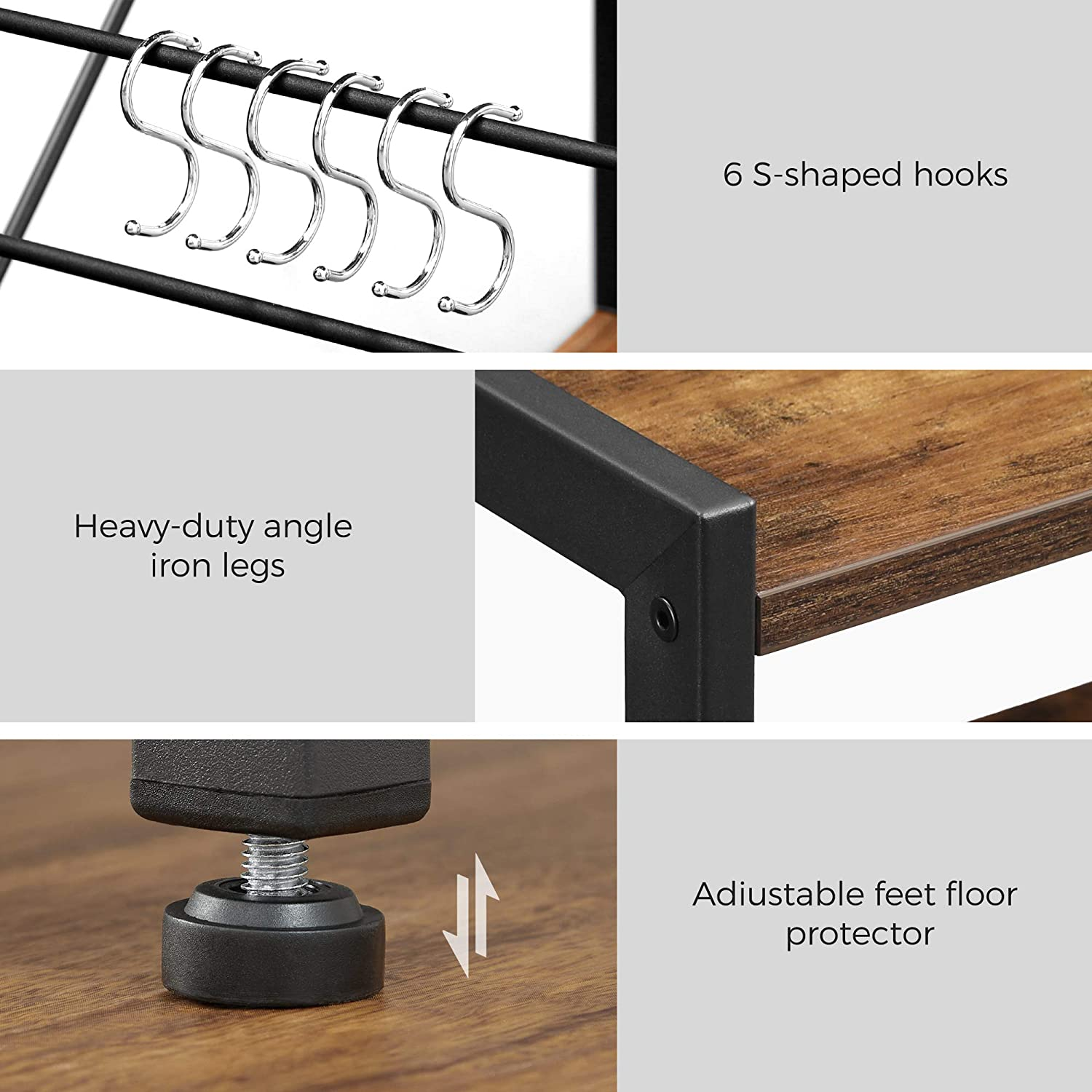 Indusign Keukenplank met 2 manden, bakkersplank en haken Keukenplank met 2 manden, bakkersplank en haken Indusign #1