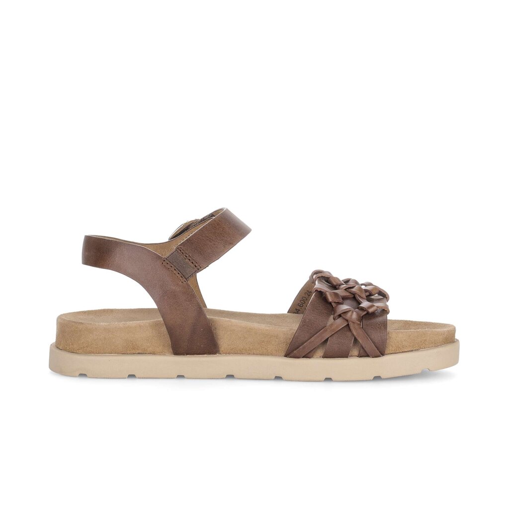 Sandal met riempjes bruin