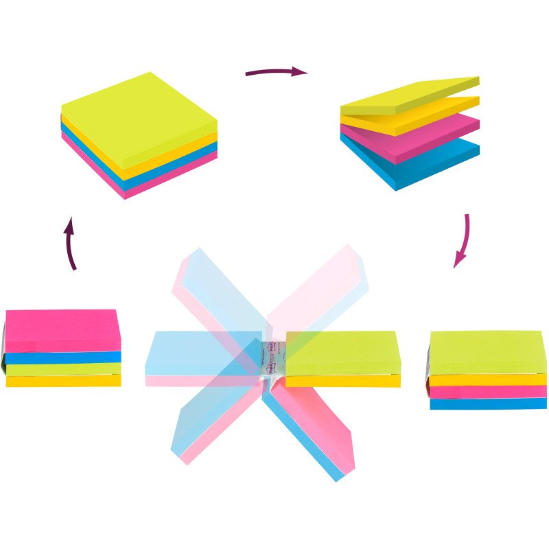 Bloc cube Easy Select Post-it® 76 x 76 mm - bloc de 300 feuilles