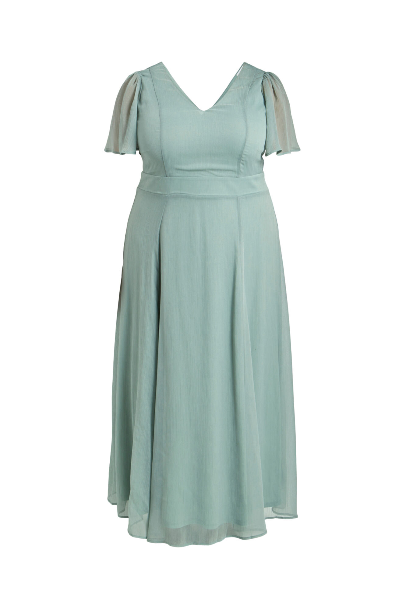 Vestido com mangas borboleta da Vila - Verde