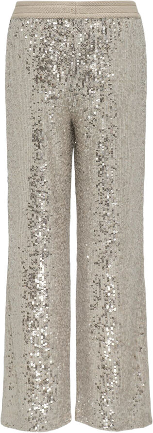 ONLY KOGFRANSA SEQUIN STRAIGHT PANT TLR Moonbeam/dtm sequins