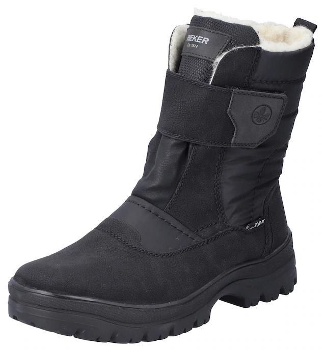 Rieker Winterstiefel  , Klettboots mit Lammwollfutter, Flip Grip-Laufsohle und TEX-Membran