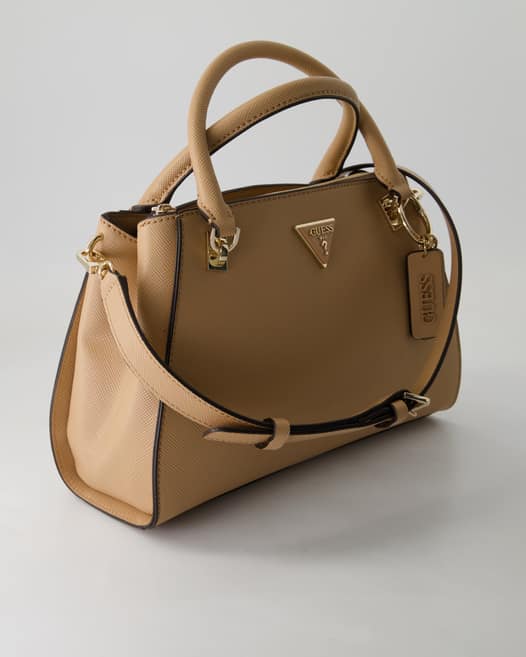 Guess Noelle Luxury Satchel Handtasche in Beige