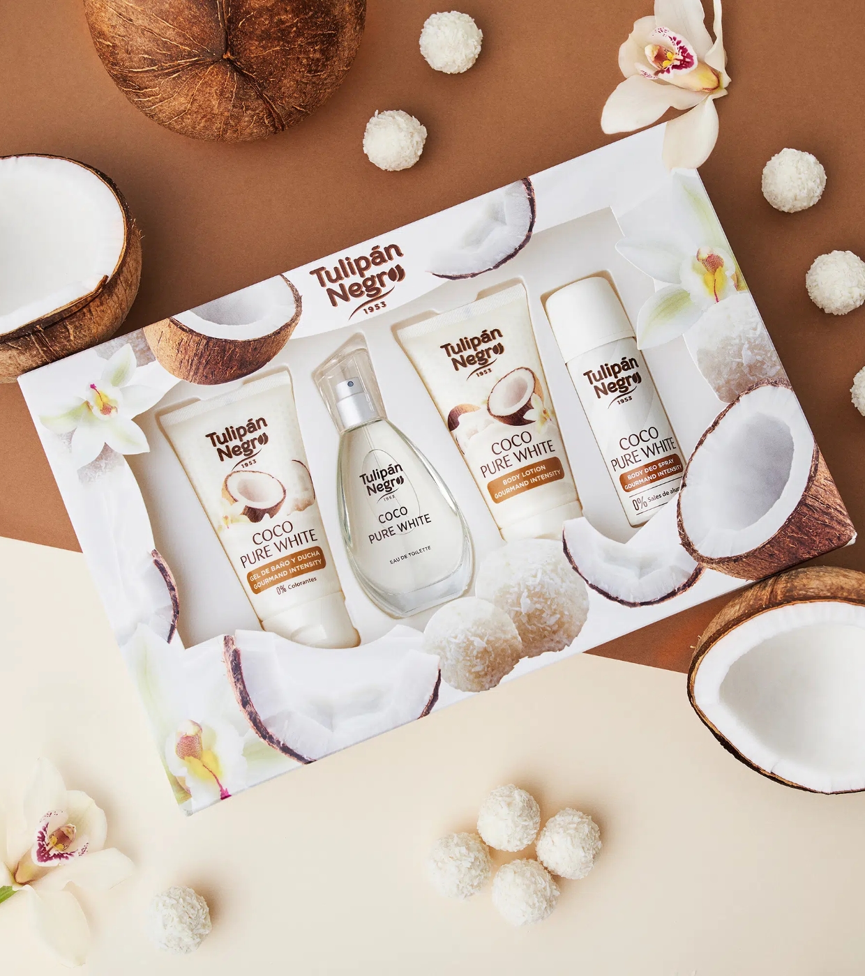 Tulipán Negro - *Gourmand Intensity* - Conjunto Presente - Coco Pure White
