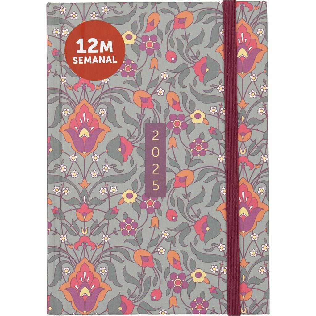 Agenda A6 2025 Semanal Capa Dura Botanic Note! (artigo sortido)