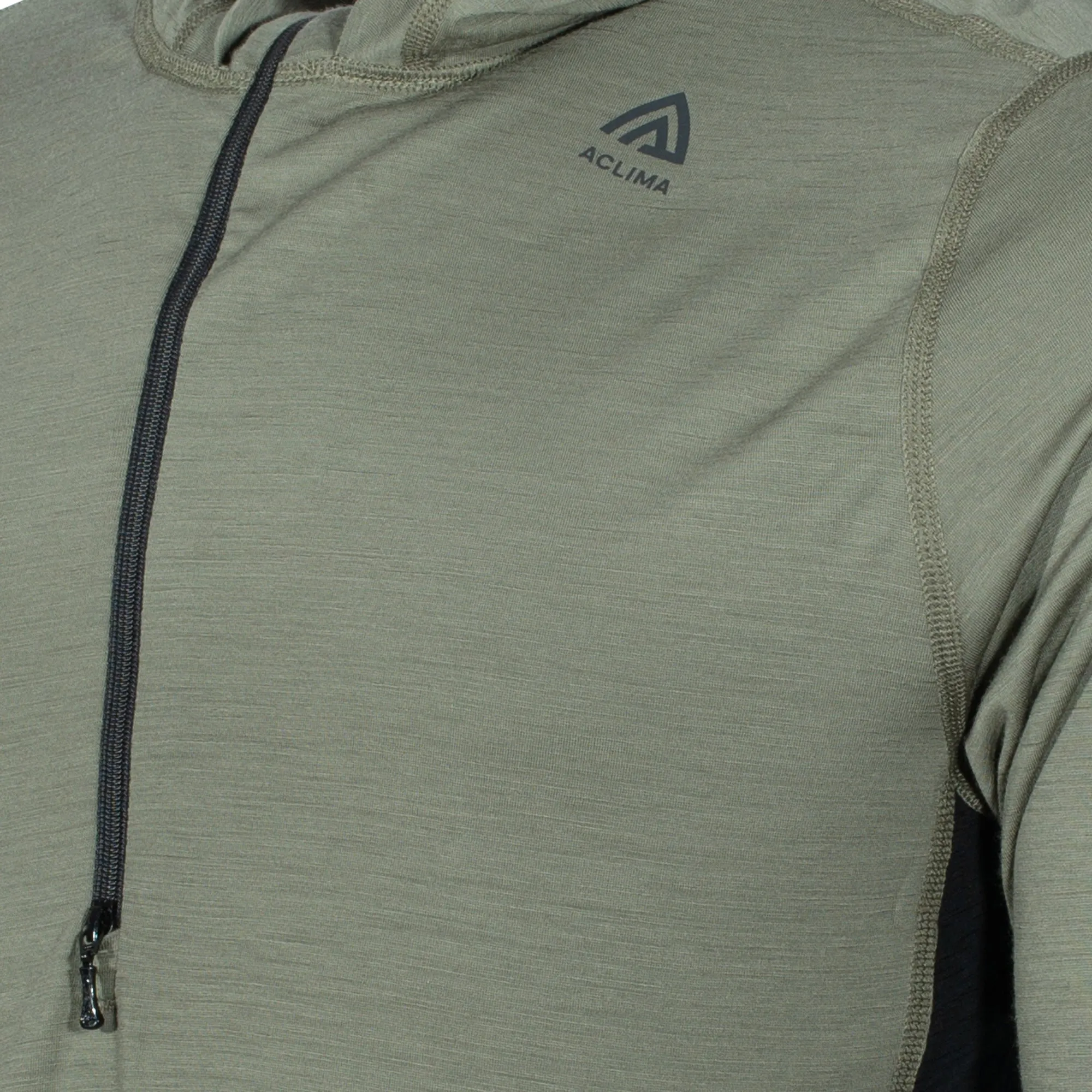Aclima -  Aclima Hoodie LightWool ranger green jet black