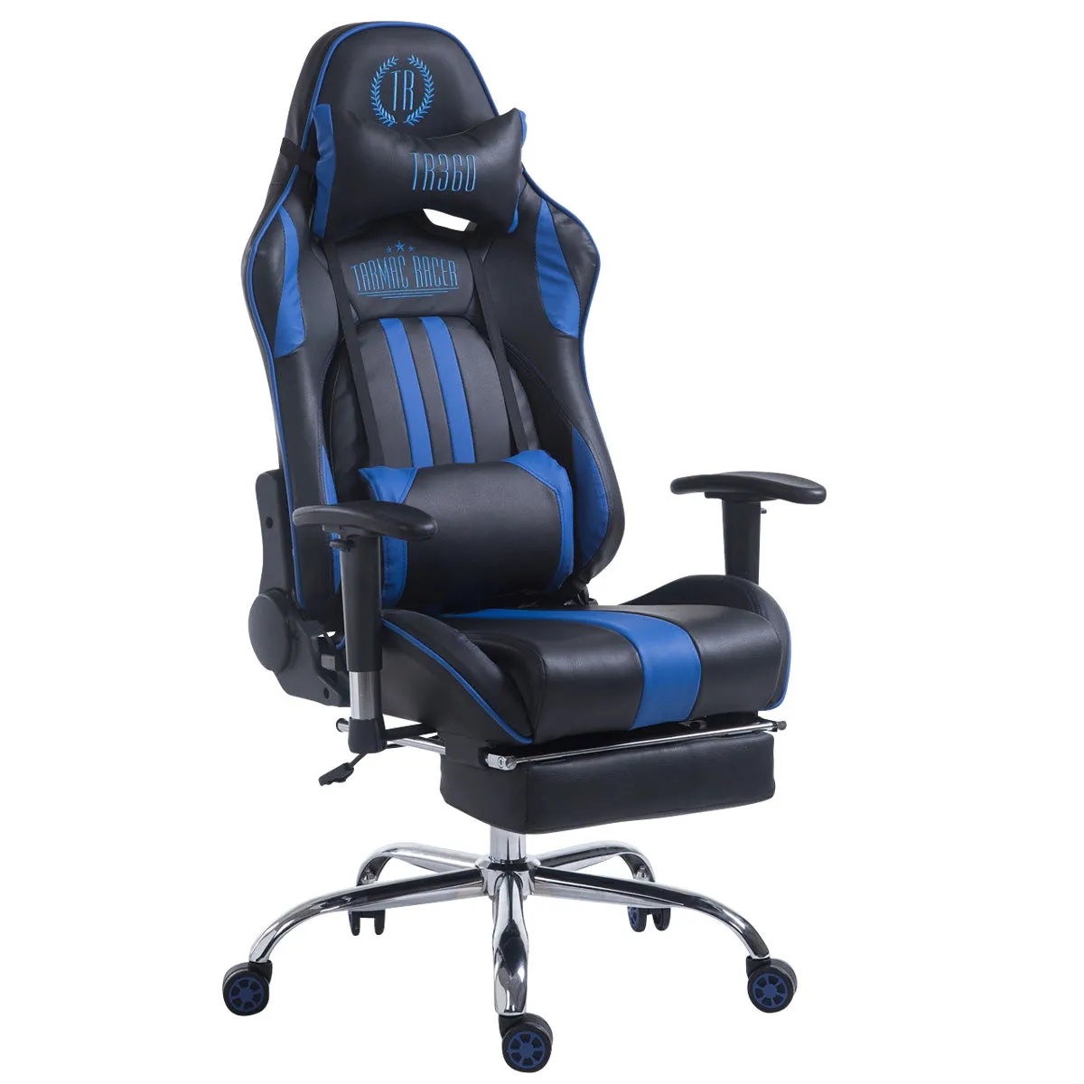 Decoshop26 Fauteuil Gamer - Noir/Bleu