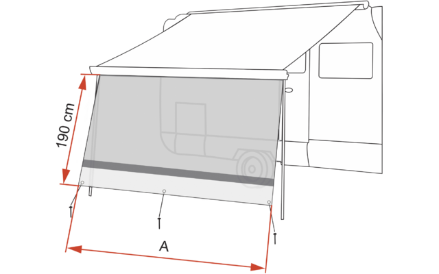 Fiamma Sun View XL Markisenaufsatz Vorderwand, Sonnenschutz Markise Vorderwand
