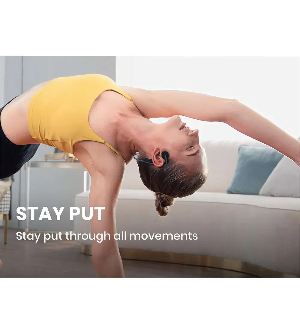 Shokz OpenMove Draadloze Open-ear Bone Conduction Koptelefoon Wit
