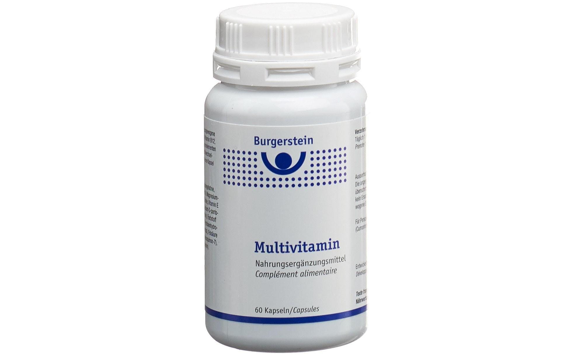 Multivitamin 60 KapselnMultivitamin-Präparat mit Vitaminen und Mineralstoffen