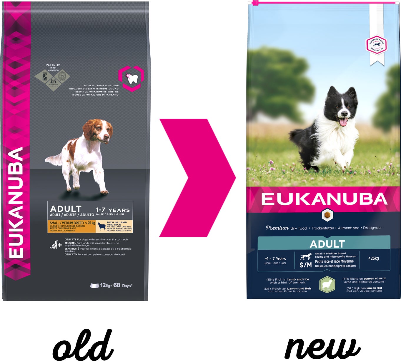 Eukanuba hondenvoer adult klein/middel lam en rijst 12 kg