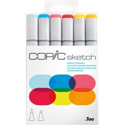 Marqueur sketch, kit de 6 'Perfect Primaries'