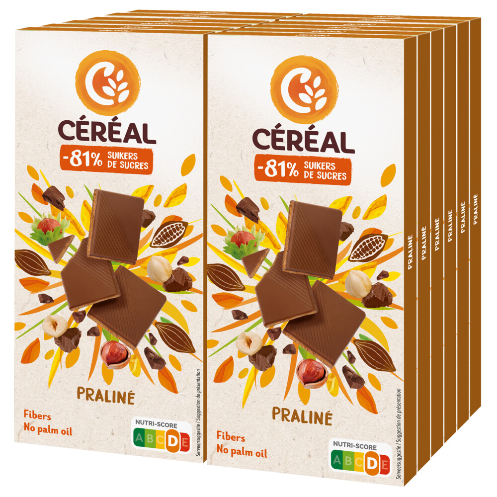12x Céréal Chocoladetablet Praline100 gr