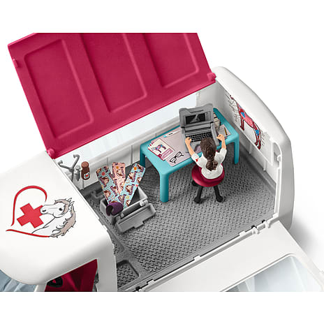Schleich 42439 mobil dyrlæge med føl