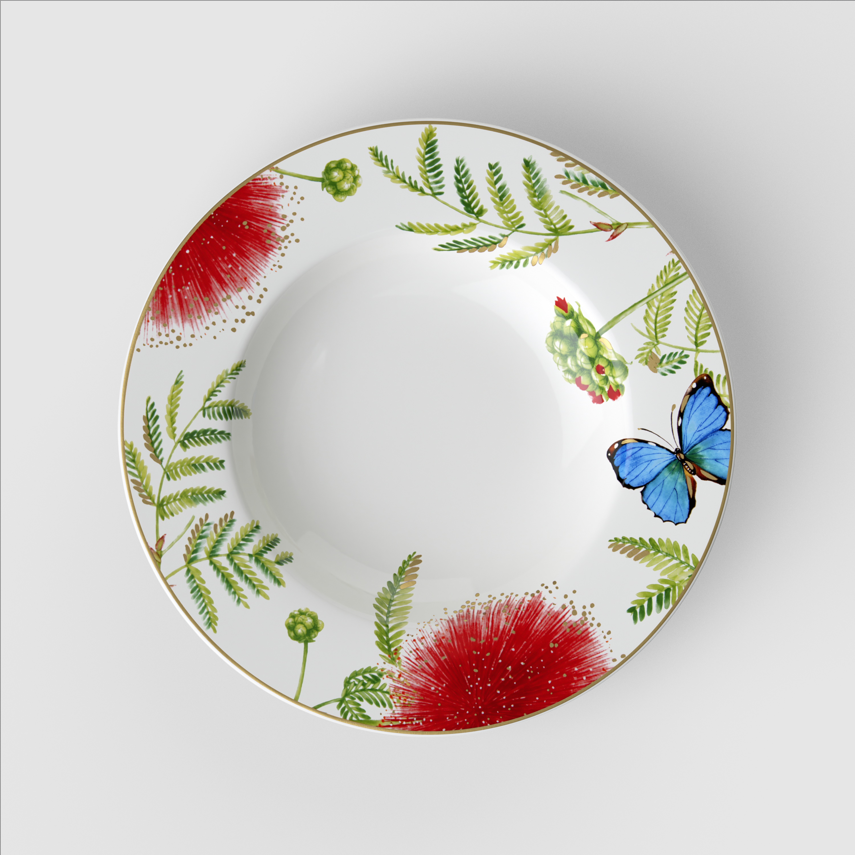 Amazonia Soup bowl Multi-colored, 9.8'', Premium Bone Porcelain