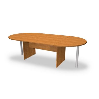 Table de réunion Trend - ovale - L220 cm - imitation noyer clair