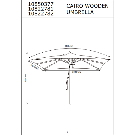 Cairo parasol - Sand