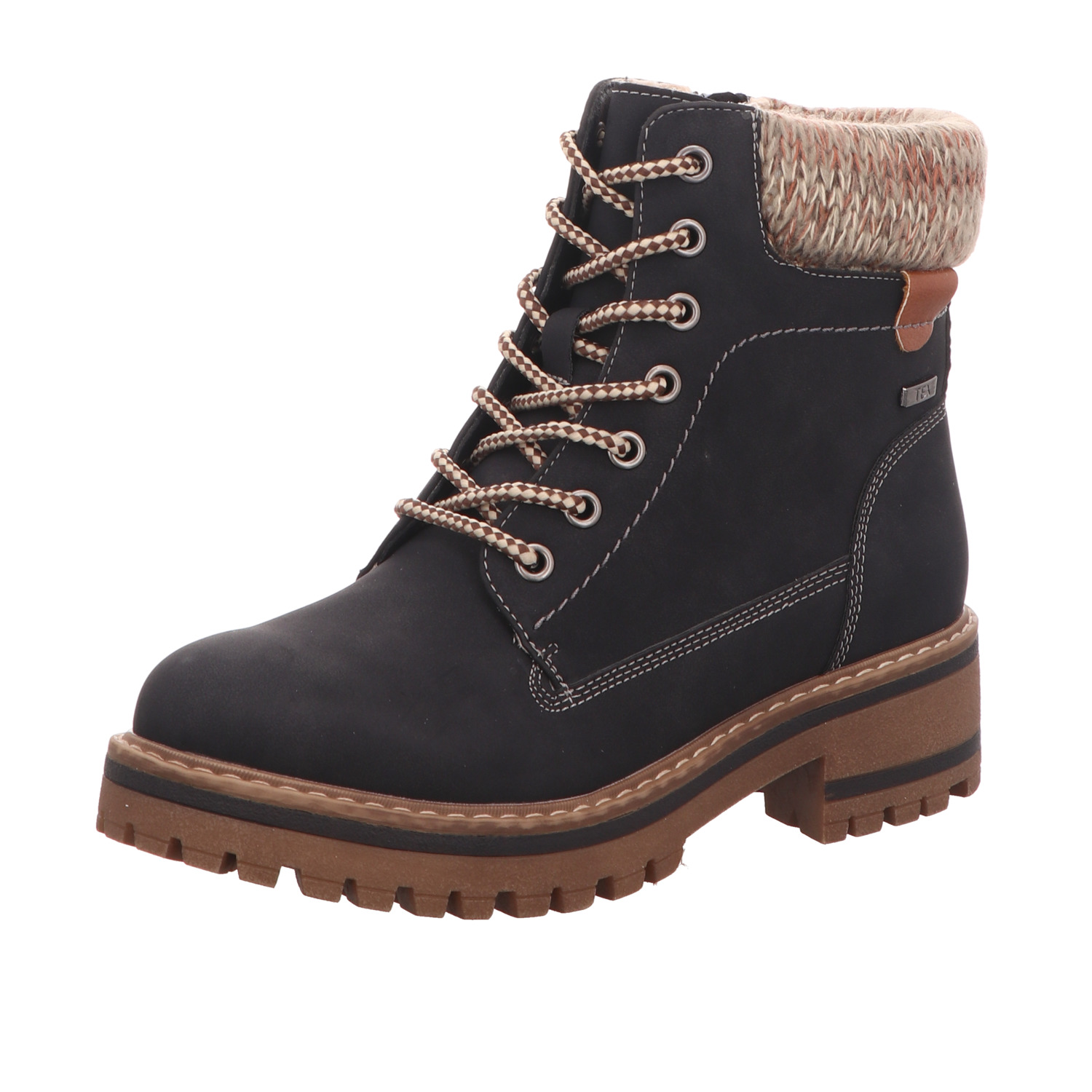 BOXX Damen-Schnürstiefelette mit Warmfutter TEX Blau