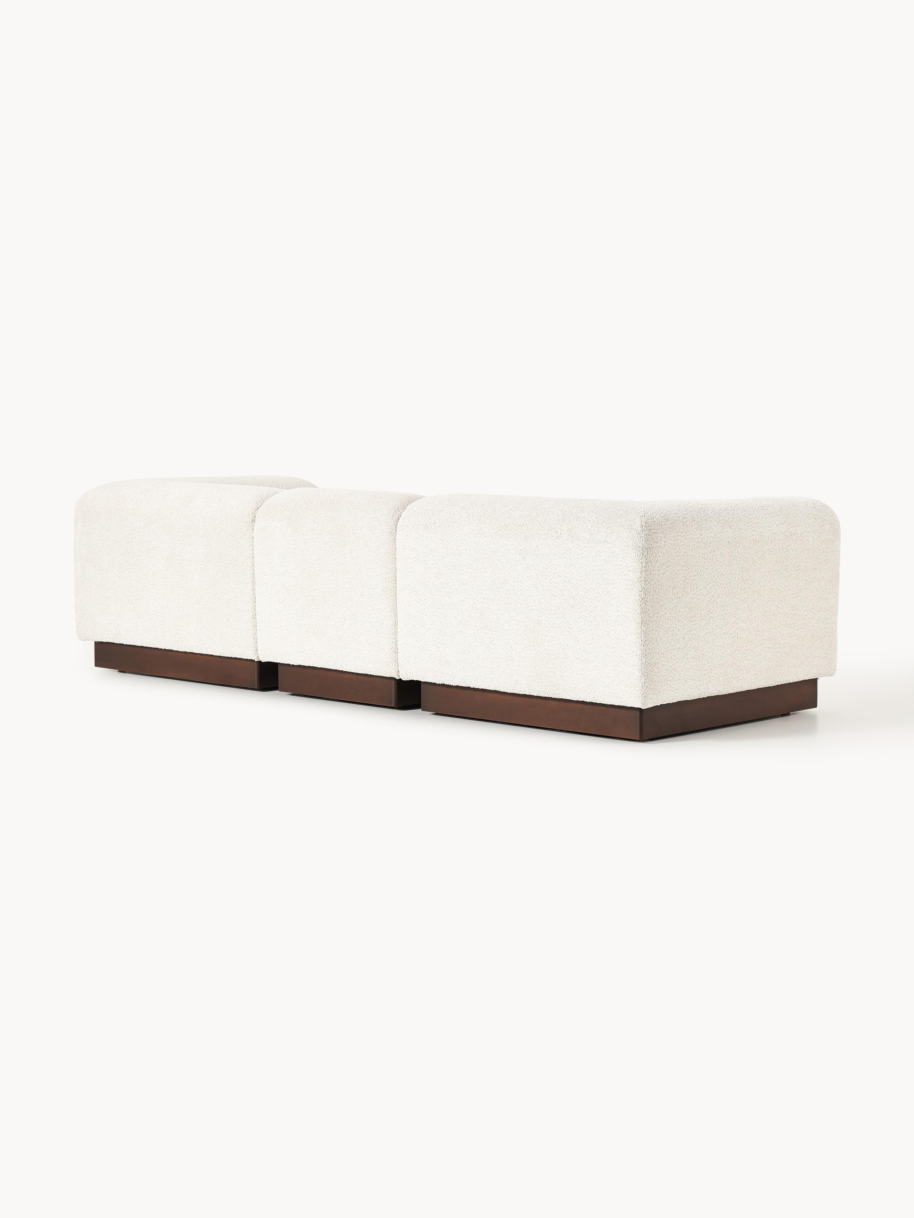 Modulaire bank Natalie (3-zits) van teddy-bouclé