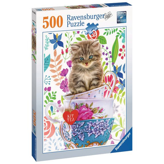 Puzzle 500 pièces Chaton dans une tasse