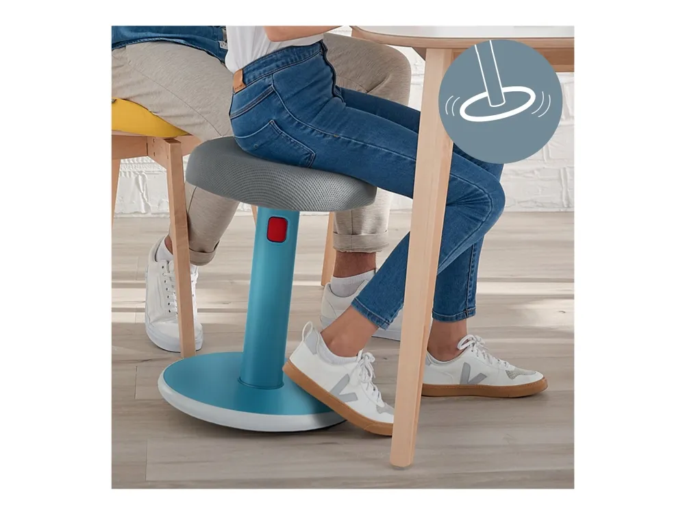 Leitz Ergo Cosy Active Sidde-stå balancestol 2-i-1 blå - højdejustering 46-79 cm