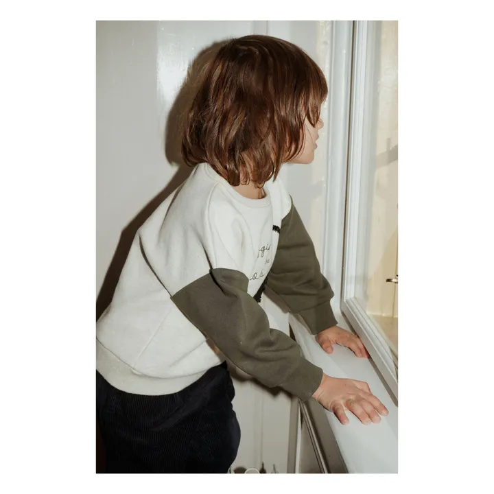 Konges Sløjd Sweat Coton Bio Dino Lou Sequin | Ecru