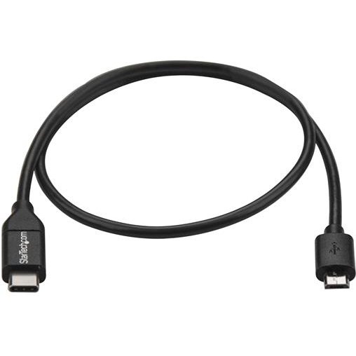 StarTech.com Câble USB-C vers Micro USB-B de 50cm, Câble de Transfert de Données, USB 2.0, USB C vers Micro-B