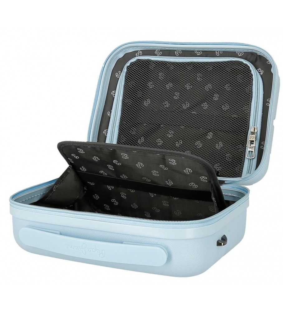 Nécessaire Pepe Jeans em ABS, adaptável a malas de viagem, cor Azul Accent - 29x21x15cm -