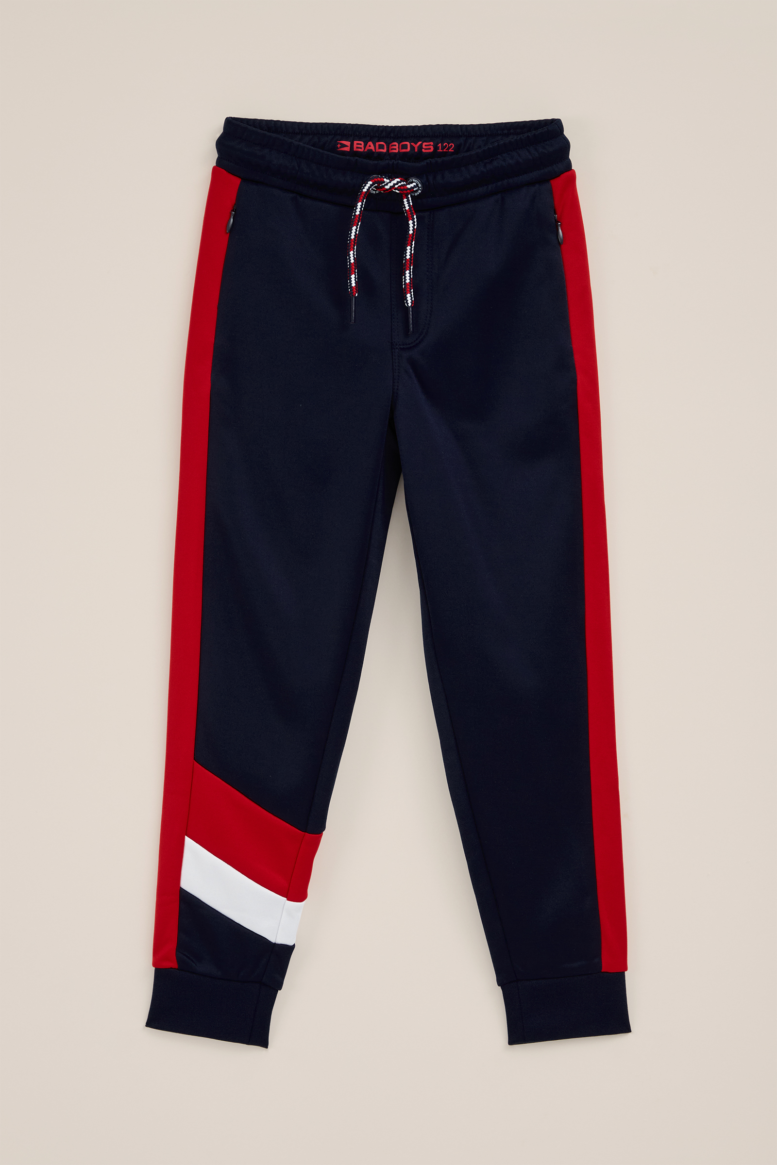 Jongens technical sweat joggingbroek Bad Boys Donkerblauw