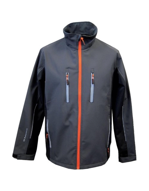 Terra Trend Job Softshell Jas Donkergrijs&Zwart - Werkkleding