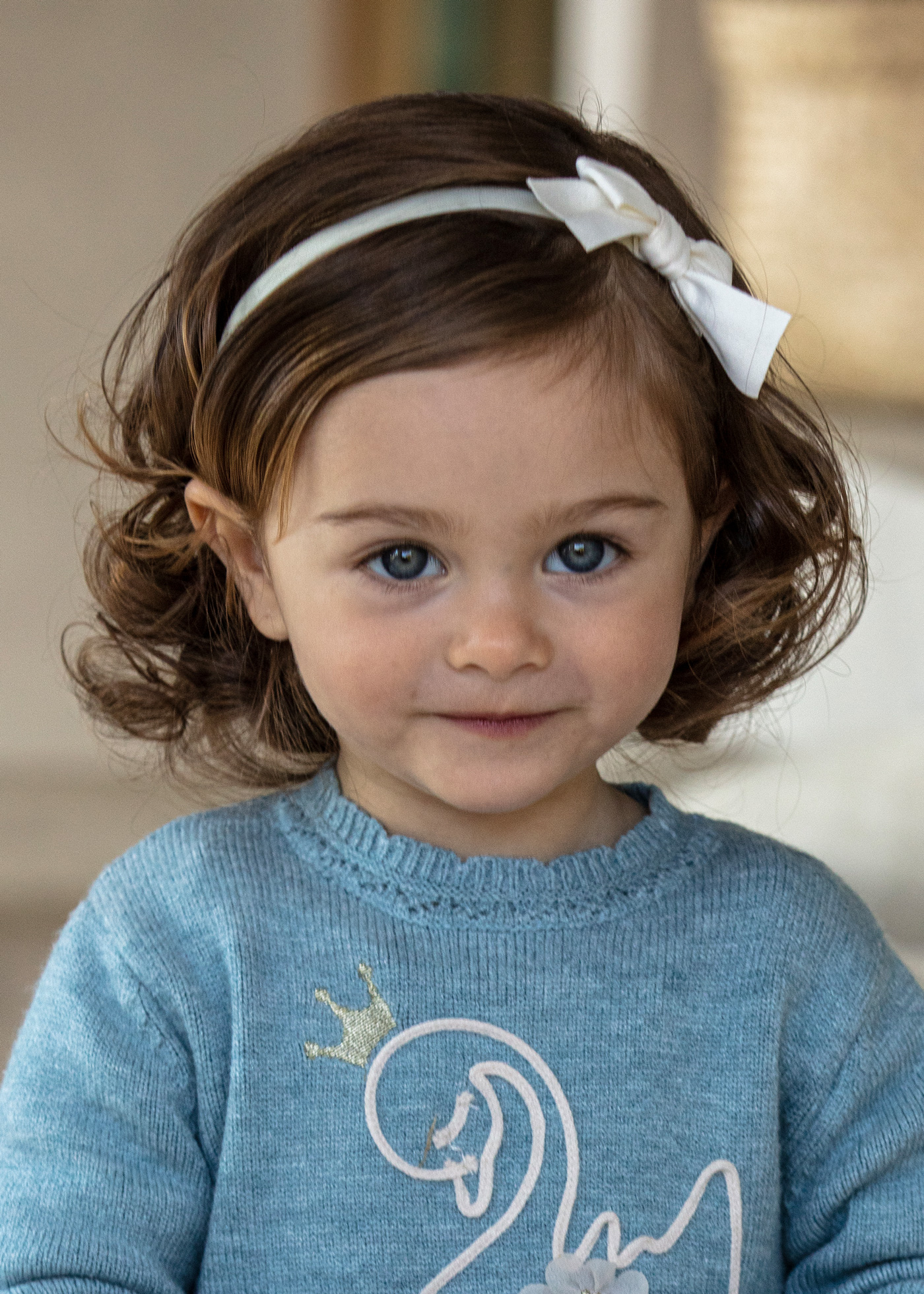 Faixa de cabelo elástica para bebê com laço