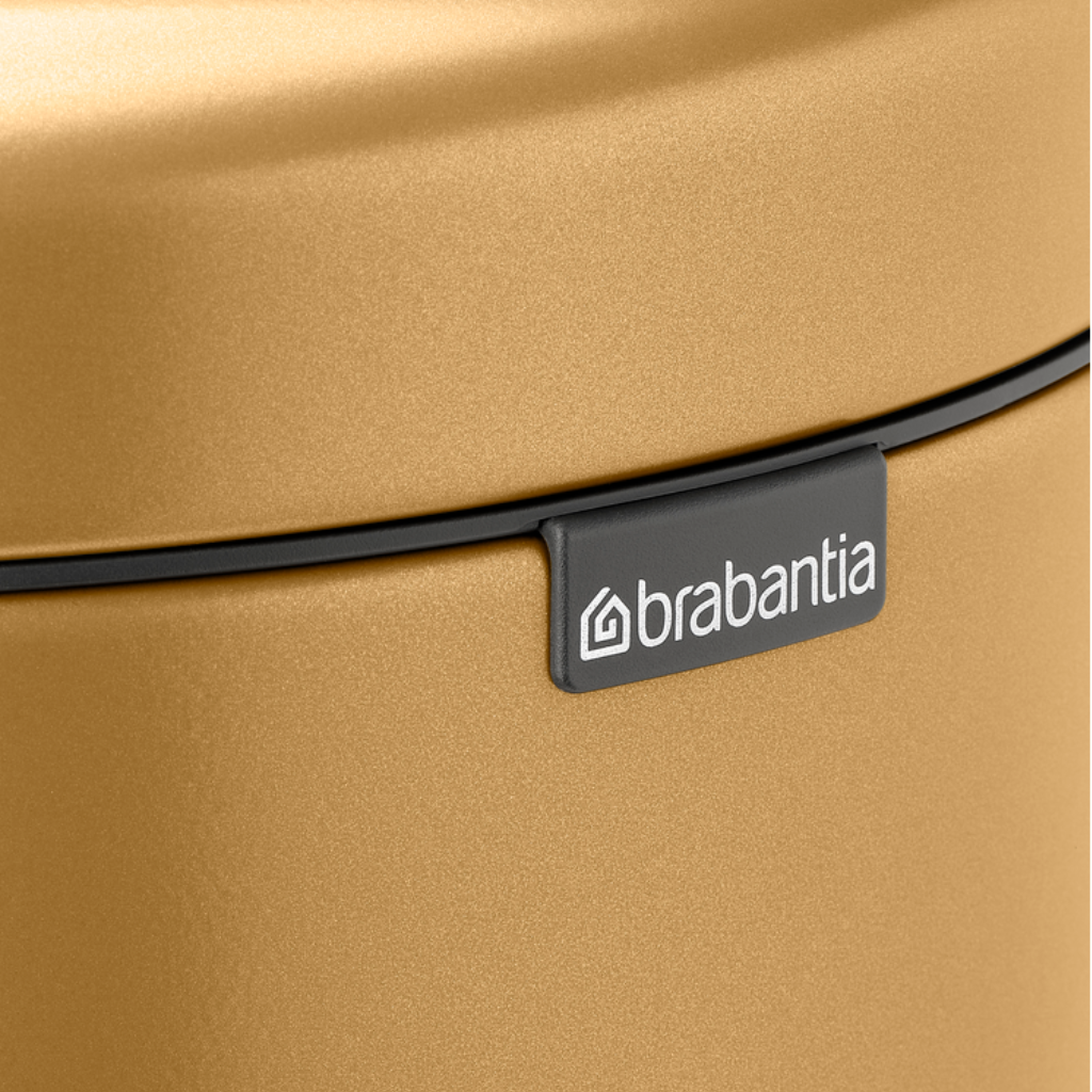 NewIcon Pedaalemmer, 30 liter, kunststof binnenemmer - Warm Gold