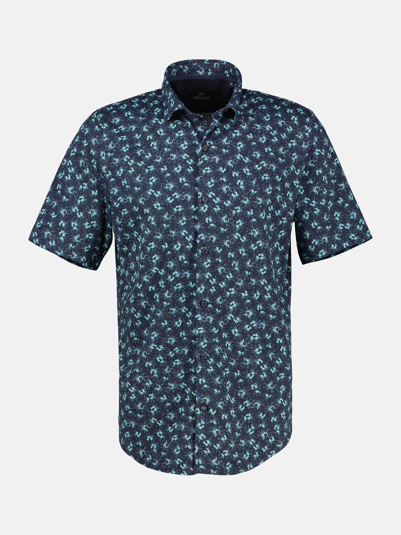 Herren Jerseyhemd, floral gemustert