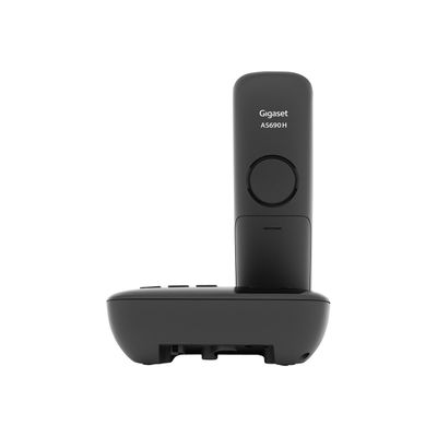 Gigaset AS690A Duo - téléphone sans fil + combiné supplémentaire - avec répondeur - noir