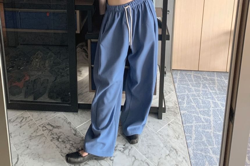 SeoulPop - Effen losse joggingbroek met trekkoord in de taille
