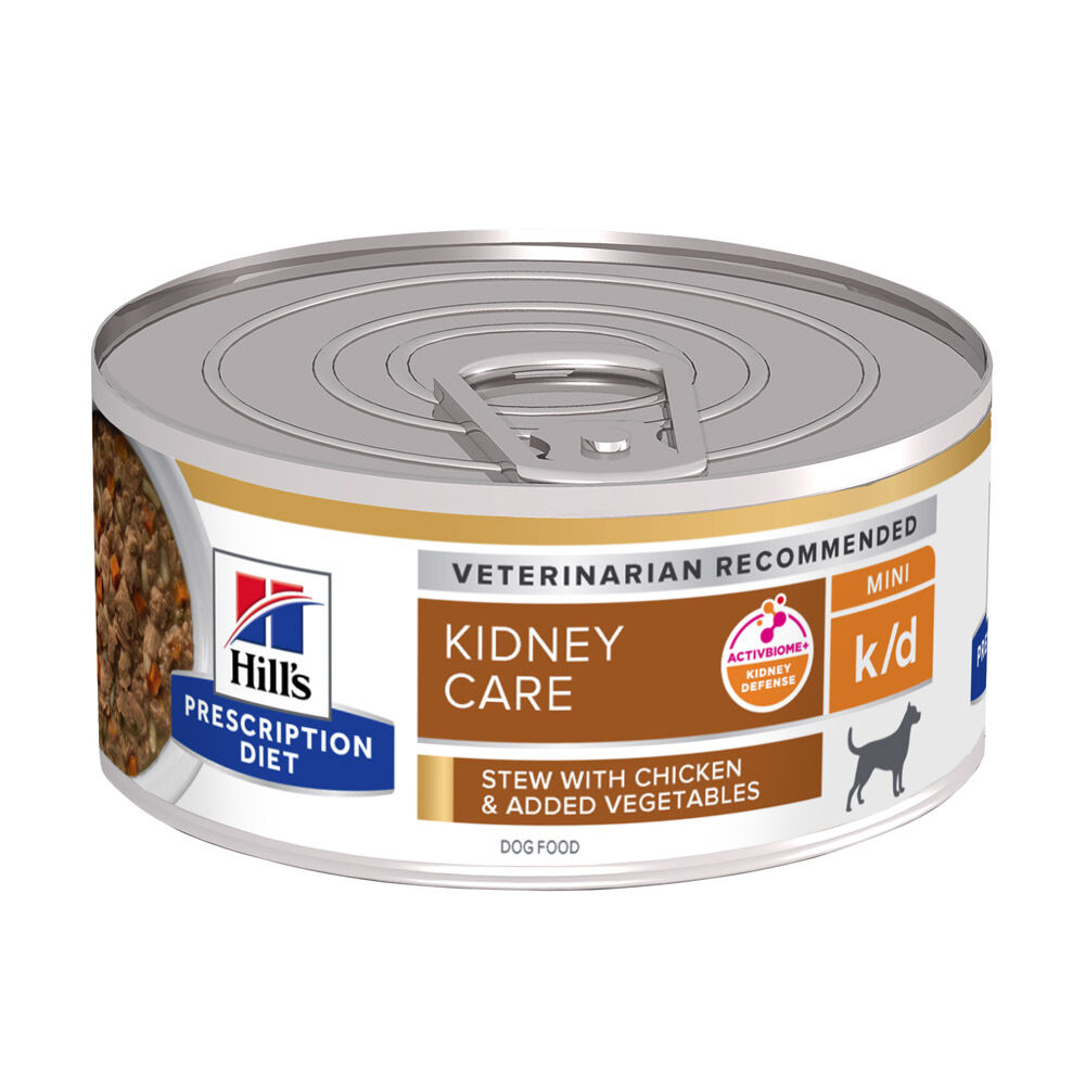 Hill's Prescription Diet k/d Kidney Care - Hondenvoer veterinair - 156 Gram - groente, kip
