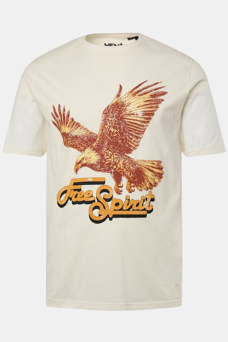 Men+ T-Shirt, Halbarm, großer Print, Rundhals, bis 8 XL