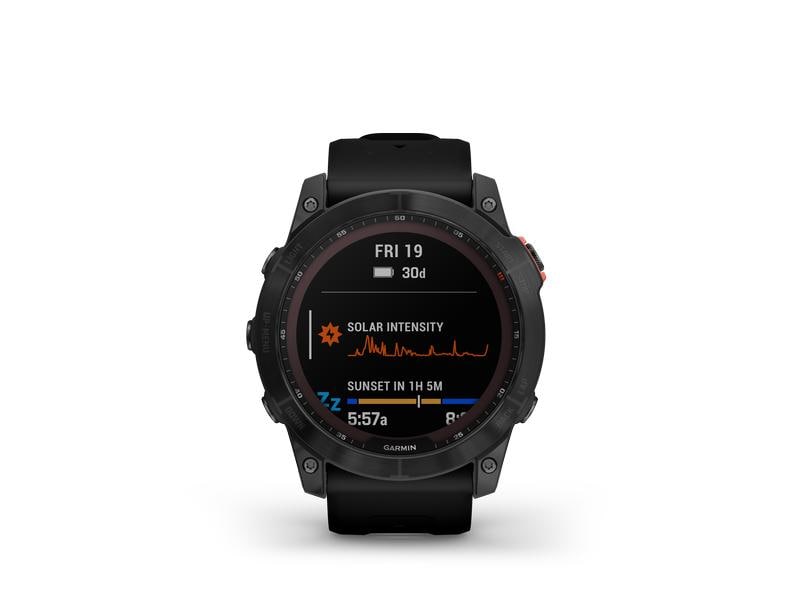 GARMIN Sportuhr Fenix 7X Solar Schwarz/Anthrazit Sportuhr